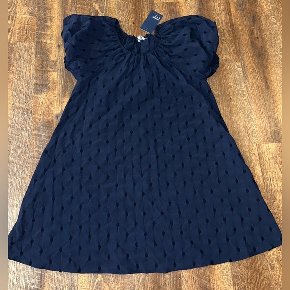 crown & ivy Dresses & Skirts - Crown & Ivy Women's Short Sleeve Novelty Woven A-Line Dress Puff Sleeves Size L